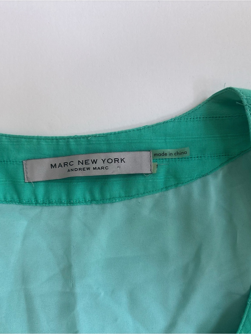 Marc New York Andrew Marc Teal Cotton Fit Flare Dress Est. Size 8 - Picture 4 of 6